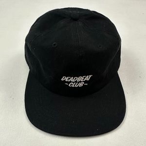 New Deadbeat Club There's No Money In Books Logo Black Baseball Cap Hat One Size